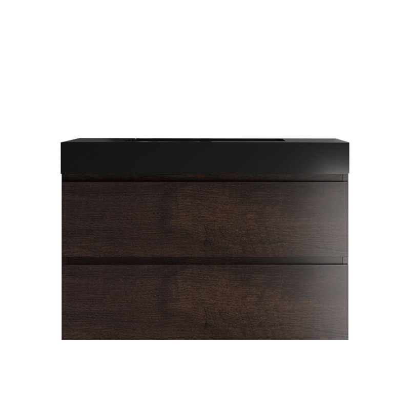 Matt Black Integrated Engineered Quartz Basin (no Drain/faucet)​ without cabinet