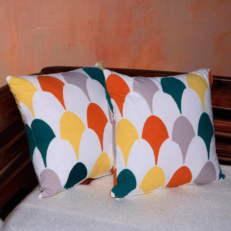 Geometric Cotton Pillow Cover