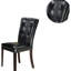 Chaises de salle à manger 2 pièces, look moderne, dossier en similicuir noir, assise à coussin, chaises en bois 2, fabrication en cuir, coussin et bouleau