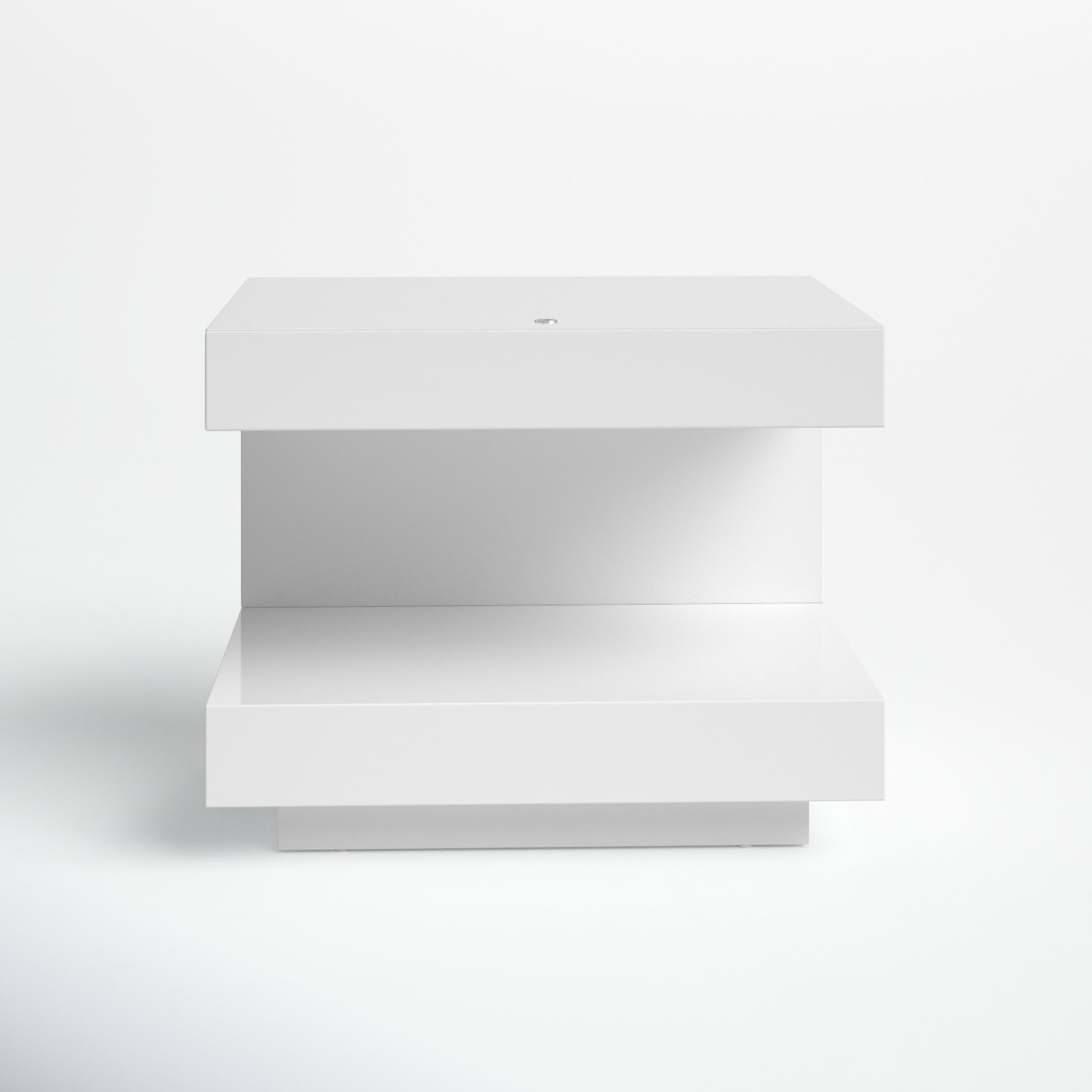 Stearns 1 - Drawer Nightstand, White Glossy