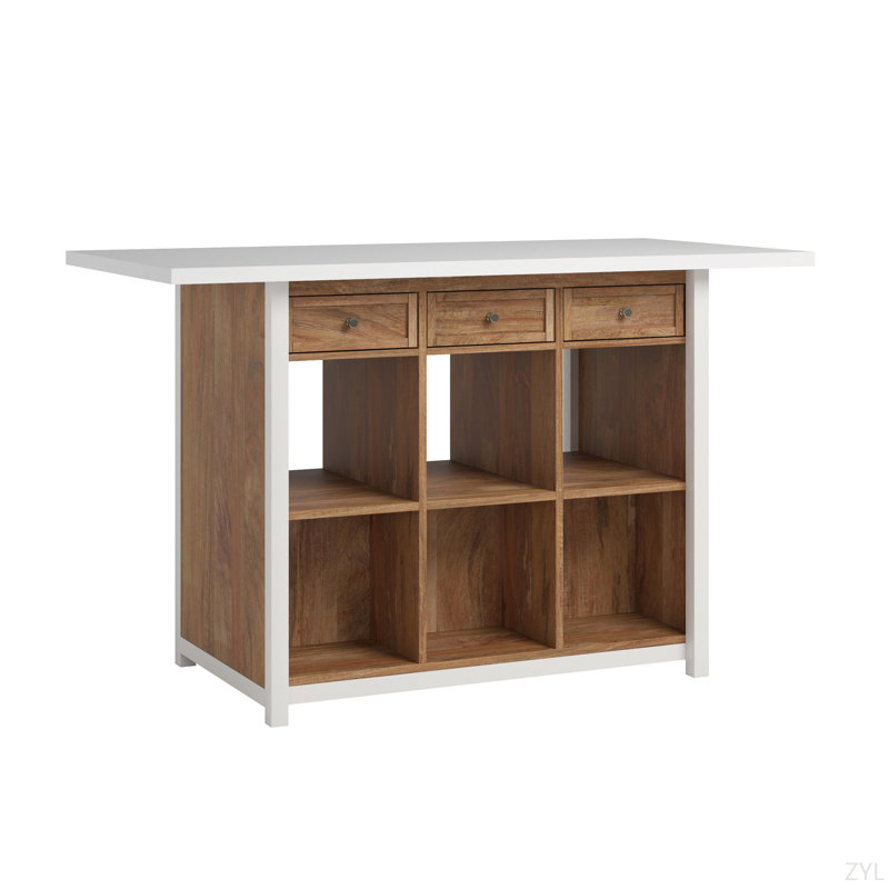 Work Table, Brown Finish
