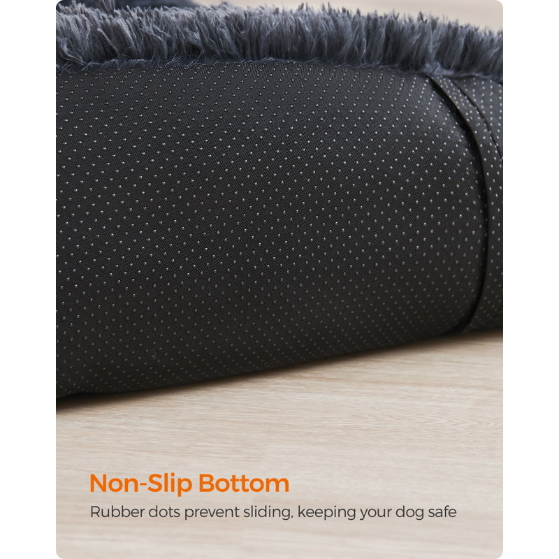 80x75x16cm Cotton Pet Bed, Dark Grey