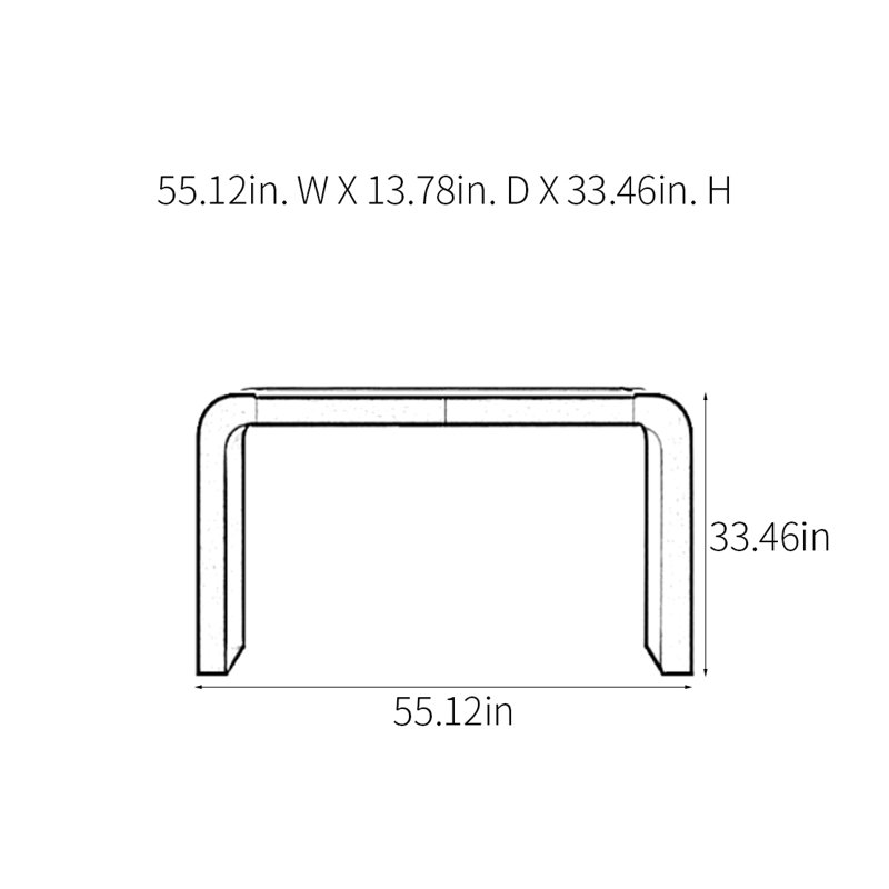 Console moderne moderne et pratique, H 33,46 po x l 55,12 po x P 13,78 po