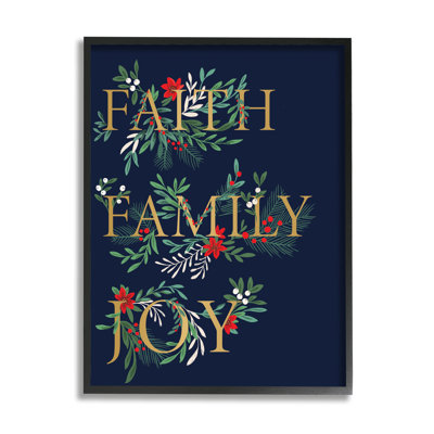 Faith Family Joy Text Traditional