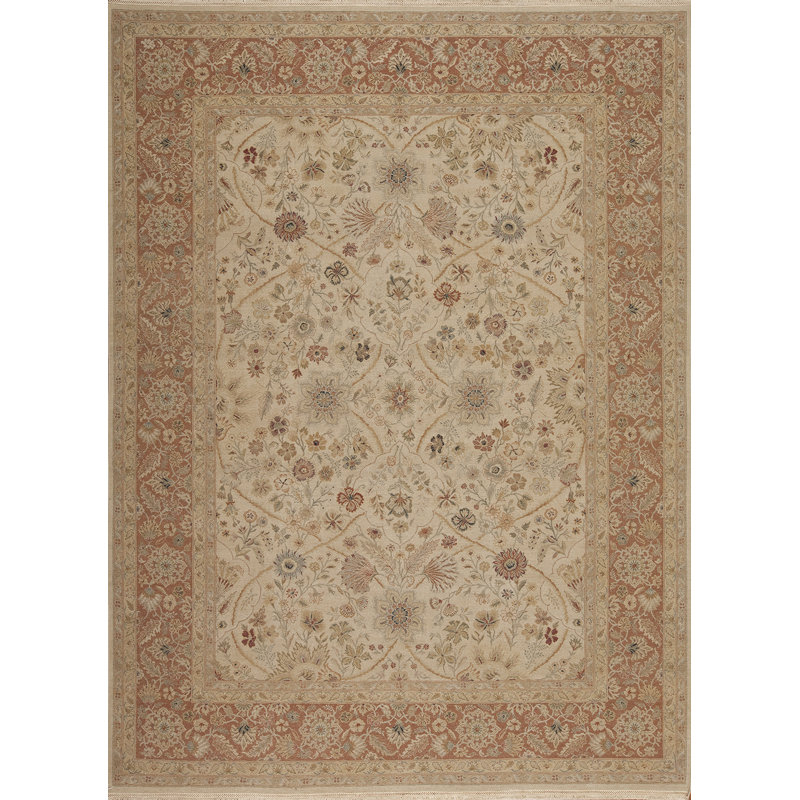 Cote D’Azure Hand Knotted Wool Area Rug, Rectangle 6' x 9'