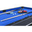Table de billard 6 pieds avec plateau de tennis de table - noir avec feutre bleu