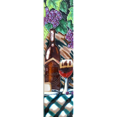 Vin avec carreaux de table décoratifs muraux en céramique 4 x 16 po
