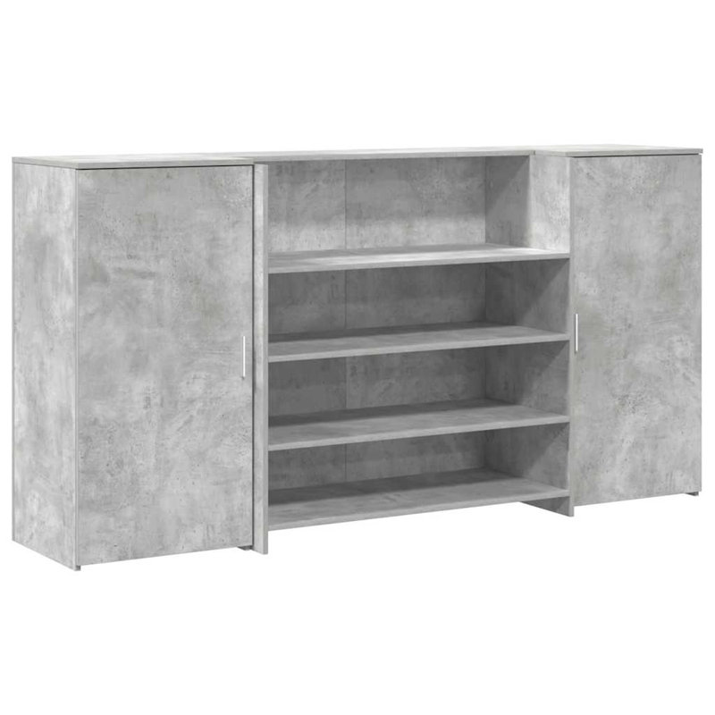 Camariah Standing Desk, 103.5cm H x 200cm W x 50cm D, Concrete Grey