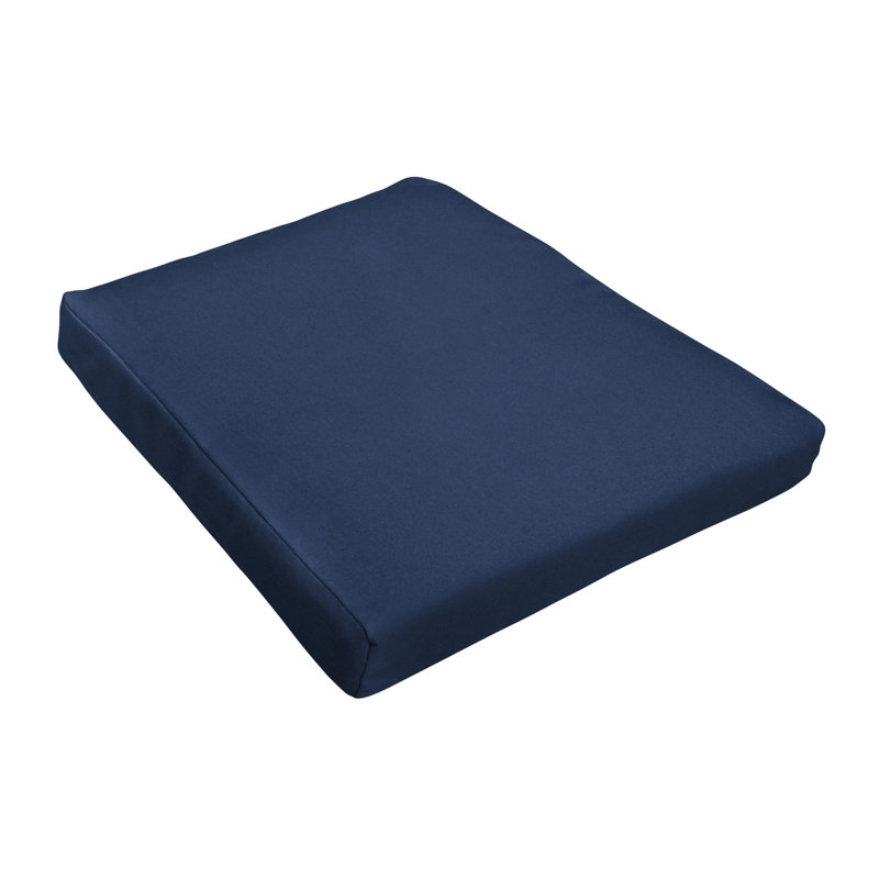 Outdoor 2.5'' Dining Chair Cushion, Canvas Navy Sunbrella® Canvas