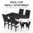 Dining Table Set For 4, Faux Marble Kitchen Table With Uphosltered Dining Chairs, 5-Piece Dining Table Set, Space-Saving Design Dinette Set for Home Furniture Kitchen Restaurant-306432480