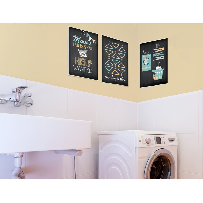 « lavage à sec fold », impression, Plaque, H 15 po x l 10 po