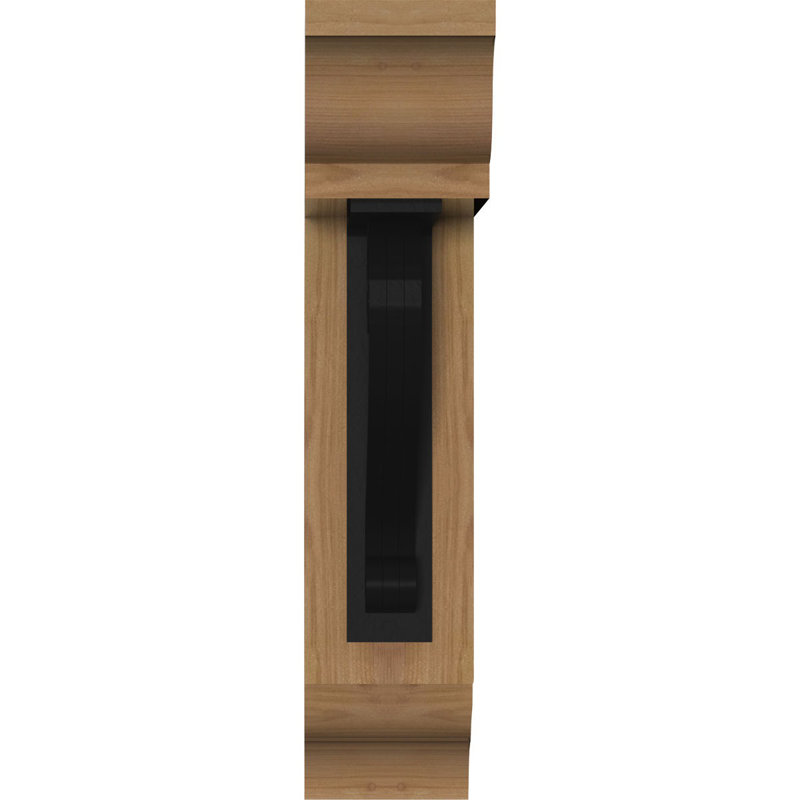 Edwards Triple Brace Ironcrest Bracket, 16"H x 13 1/2"D, 3 1/2"W x 4"T Western Red Cedar (Smooth)