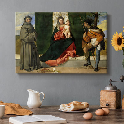Madonna and Child with Saint Anthony of Padua and Saint Roch-Titian-Gallery, toile tendue-c. 1510