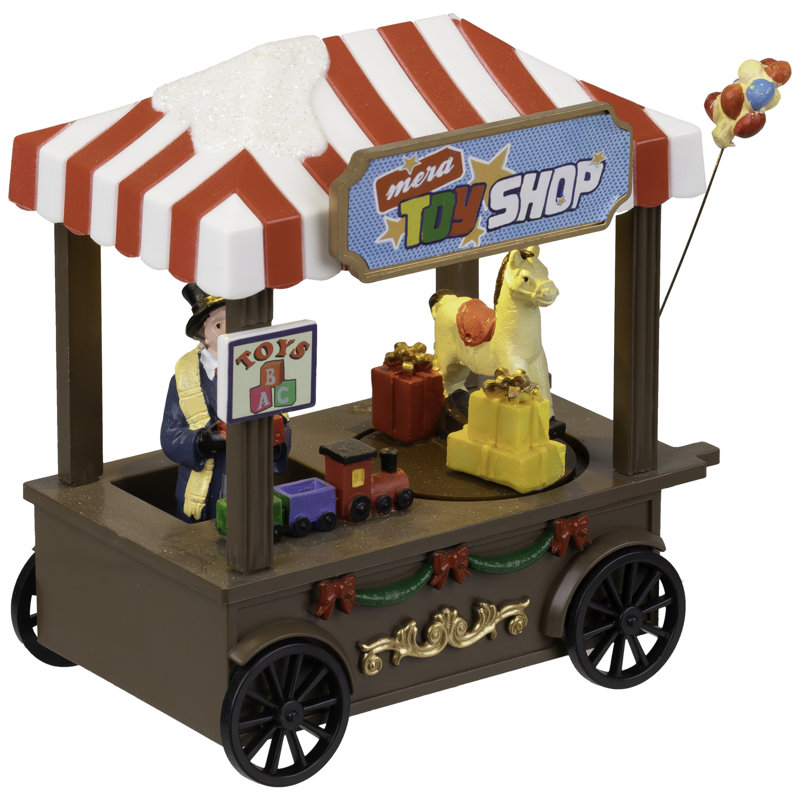 Pièce de village de Noël à jouets lumineux et animé à DEL - 5 po