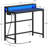 Gaming Desk, Small Computer Desk With Charging Station and LED Lights