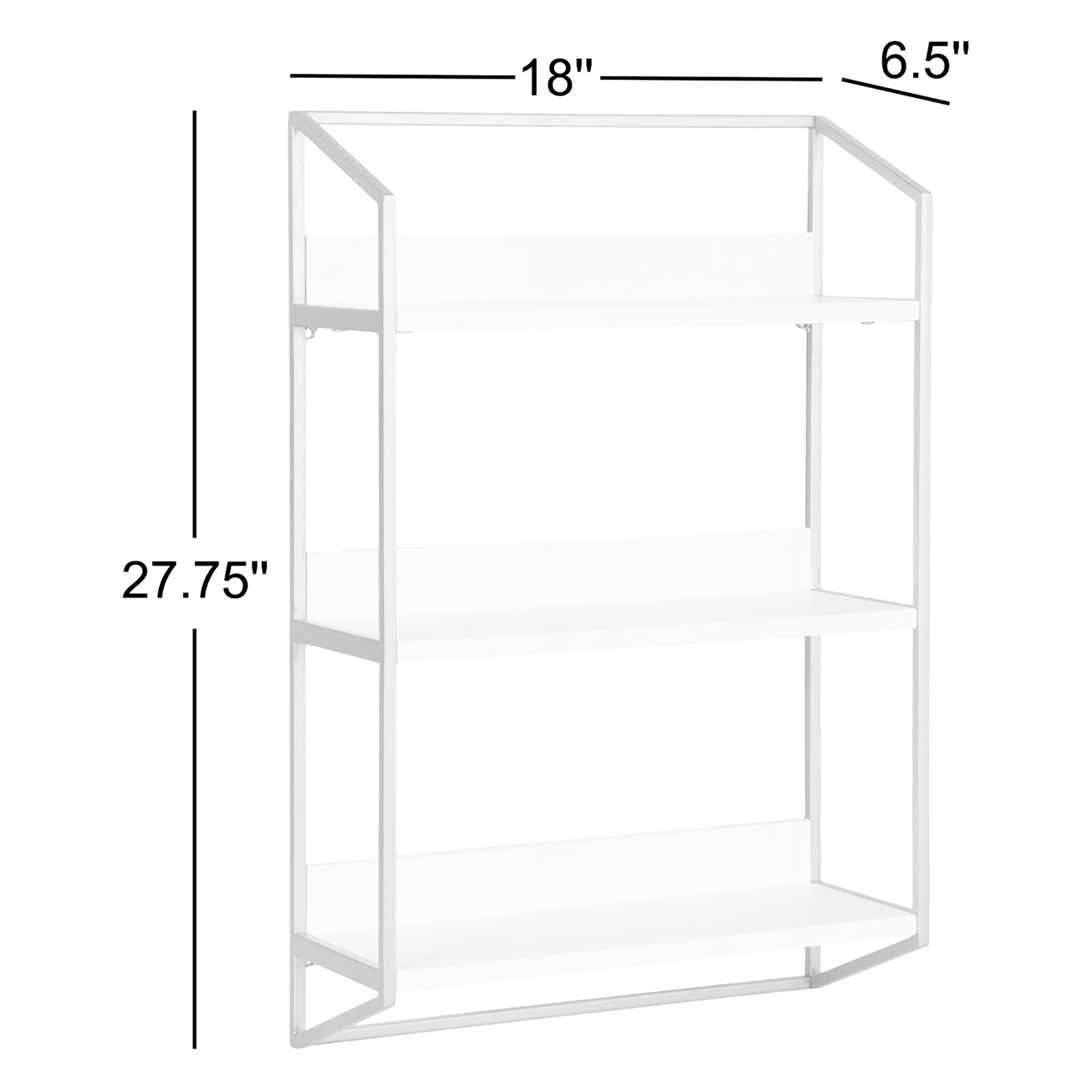 Vivendel Birch Lane™ Vivendel 3-Tier Wood and Metal Accent Shelf , White/Gold