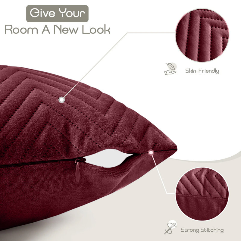 Square Throw Cushion Pad, Burgundy