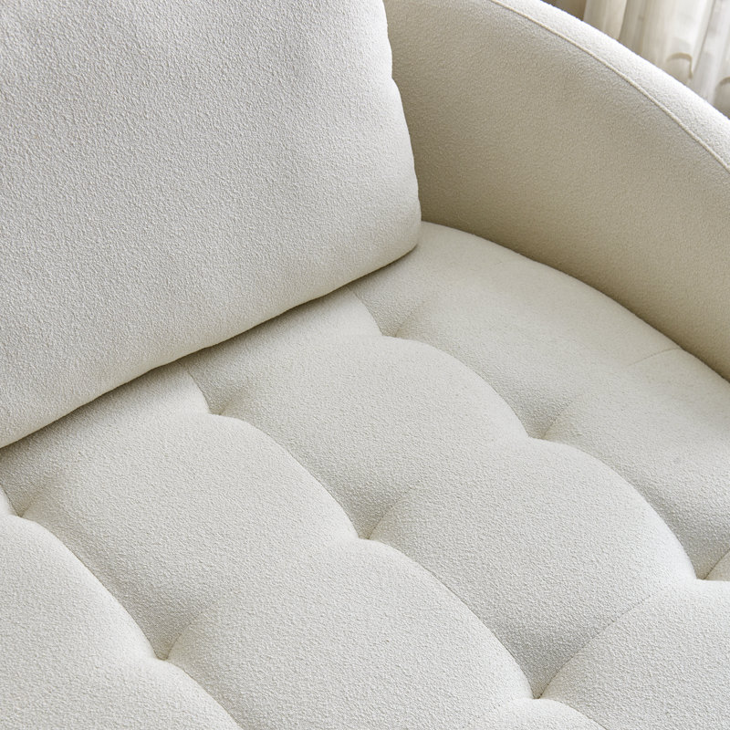 Canapé modulaire 3 pièces Edrikas, Mélange de polyester beige, Accoudoir à droite (vu de face)