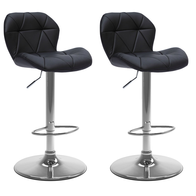 Tabouret de bar pivotant à hauteur réglable Alcibiades, Noir