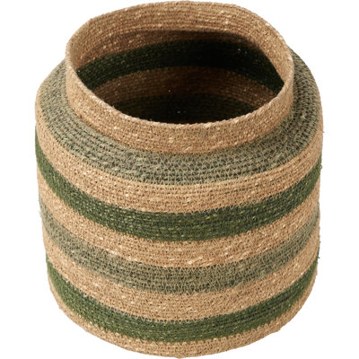 Seagrass Natural Stripe Round Basket