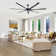 84" / 100" 7 - Blade Modern Industrial Extra Large Indoor Outdoor Ceiling Fan with Remote Control