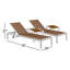 Ensemble de chaises longues inclinables de 76 po 4 pièces Devan-2101877583