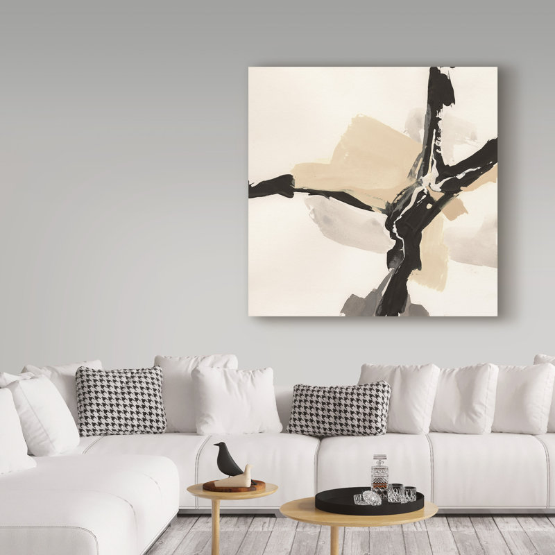 « crèmey brun clair iii », reproduction de peinture à l’acrylique sur toile tendue, H 24 po x l 24 po x P 2 po