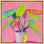 Plante verte sur fond rose, images lumineuses-102480317-102480319