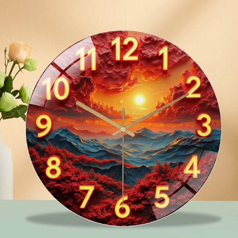 Horloge murale Sunset Mountain