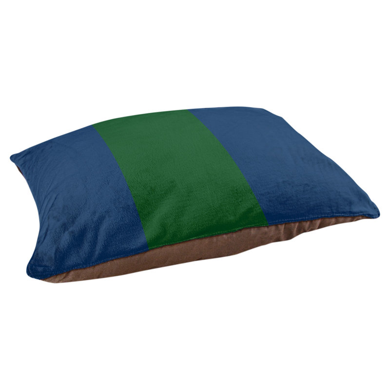 Coussin Atlanta, Grand (l 40 po x P 30 po x H 14 po), Bleu marine / vert