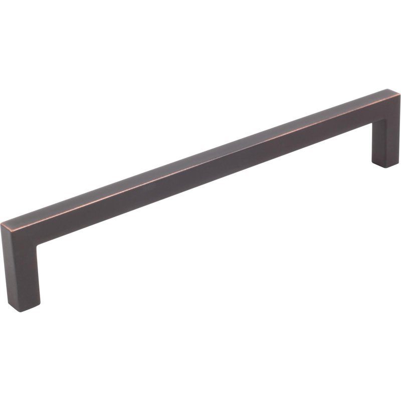 Poignée barre 7 9/16 po Contemporary Square, Bronze vintage