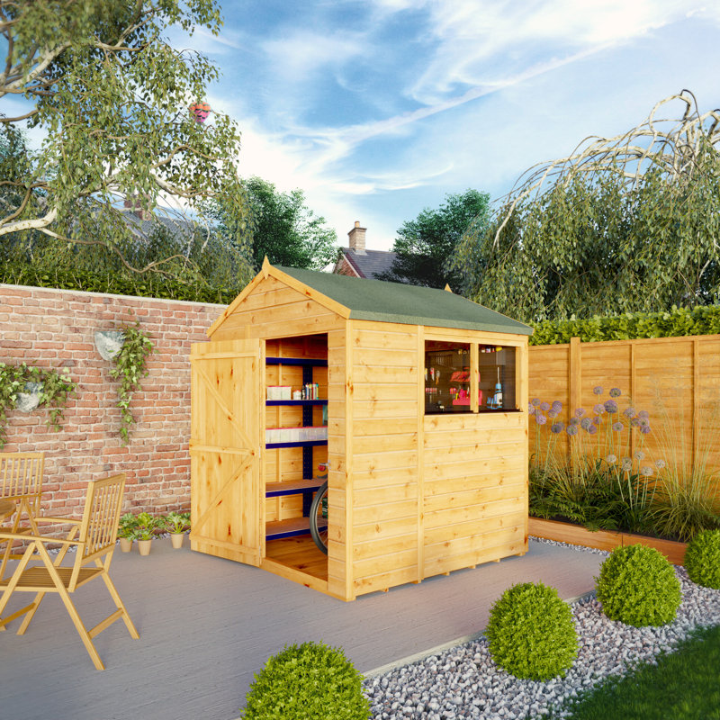 Mercia 6 X 6 Woodsman Shiplap Apex Shed (Glass)