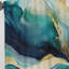 Sarcelle et or abstrait I - rideau en velours moderne - obscurcissant - 1 panneau-107831436