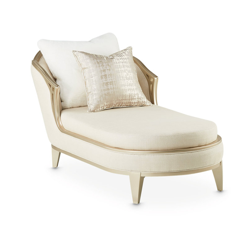 Villa Cherie Chaise Lounge, Pearl 100% Polyester