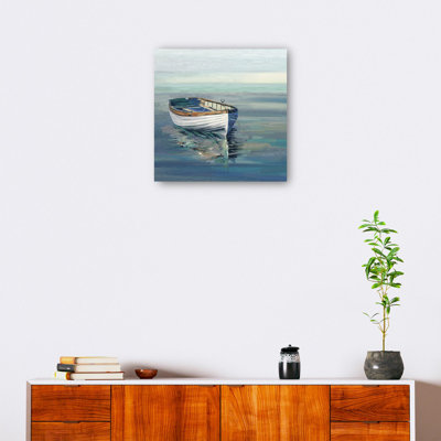 In the Moment Blue Square by Studio Arts Canvas Art Print