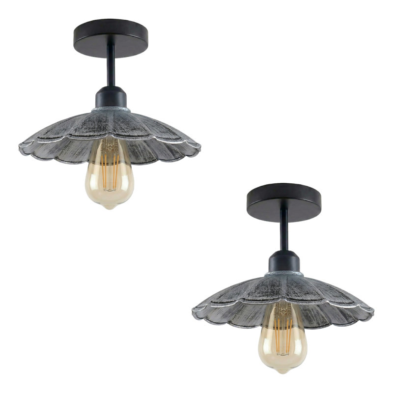 Semi Flush Mount, Brushed Silver, Yes