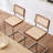 Marlow Modern 24.8" Cane Rattan Cantilever Counter Stools with Metal Frame-984747892