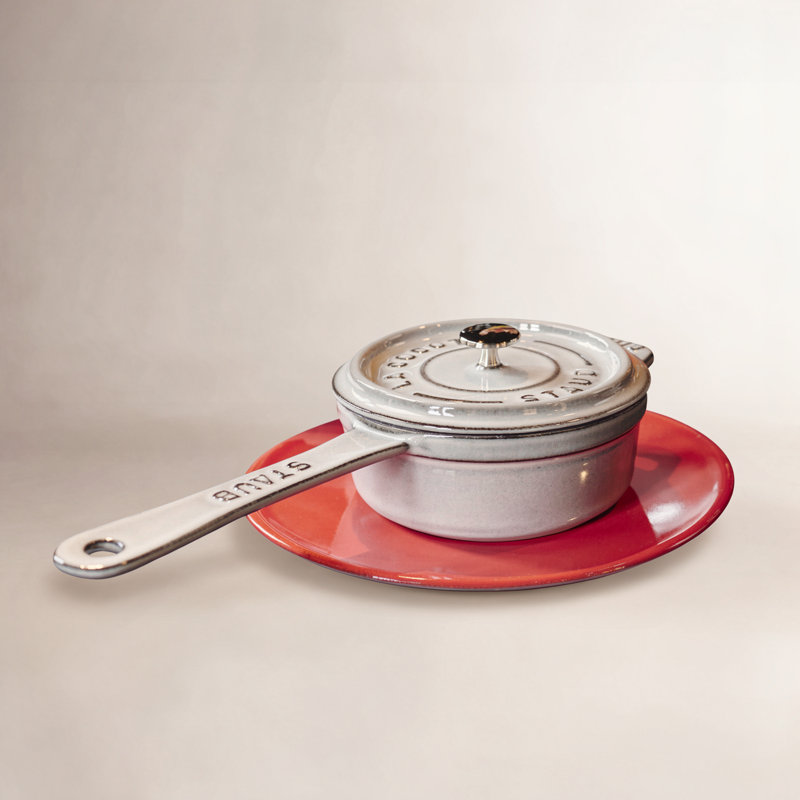 Staub Cast Iron 0.25-qt Mini Saucepan, Graphite Gray