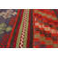 Tapis rouge / vert en laine noué à la main de conception unique 5 pi 2 po x 10 pi 1 po Kalleb
