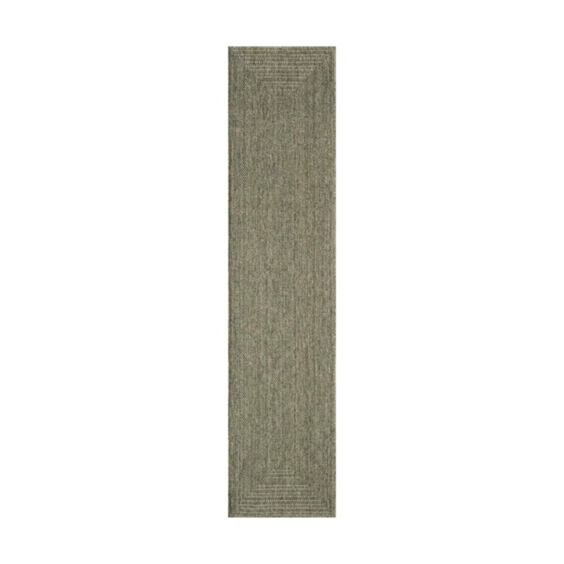 Cascio Geometric Indoor/Outdoor Area Rug, Runner 2' x 6', Olive