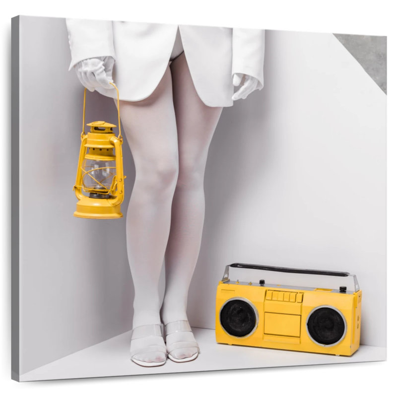 Shuttleworth Lamp And Boombox, 10" H x 10" W