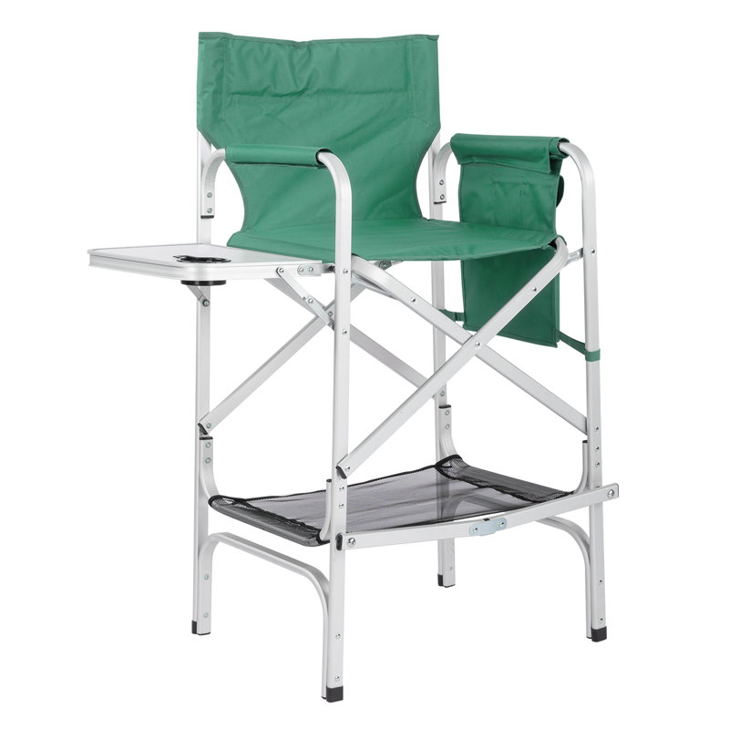 Chaise de réalisateur pliante avec coussin Myianna, Vert