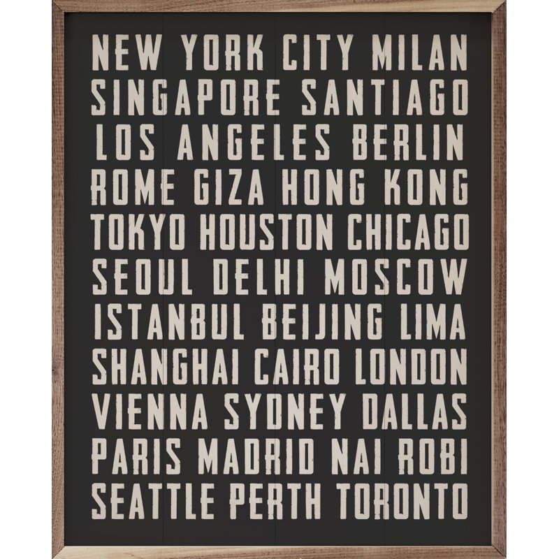 Cities Black, 10" H x 8" W