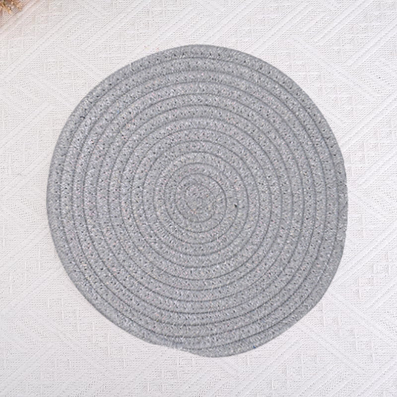 Ensemble de 4 napperons tressés en coton tressé résistant à la chaleur pour table de salle à manger, table basse et décoration intérieure
