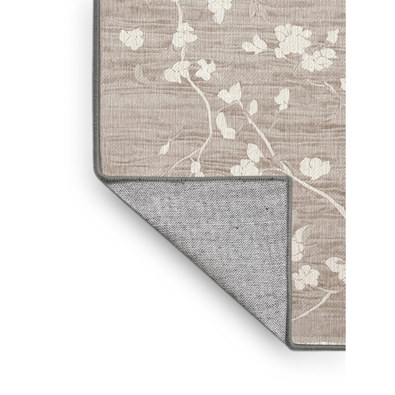 Machine Washable Gray Area Rug, Rectangle 7' x 9'