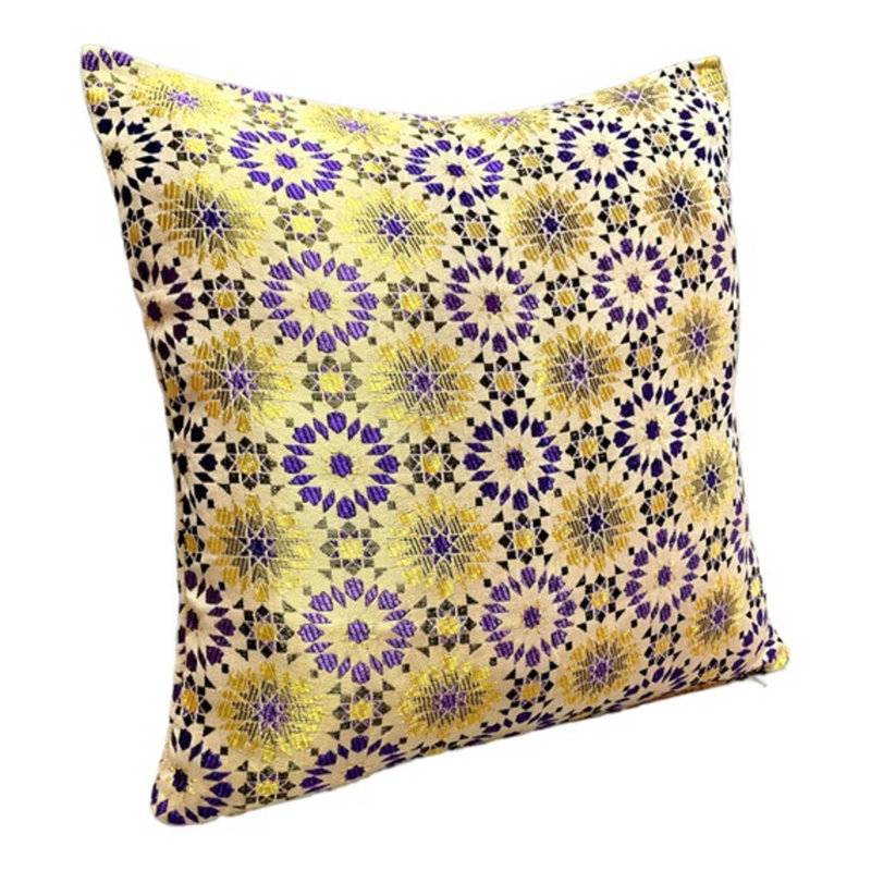 Pascoag Indoor / Outdoor Square Euro Pillow Cover, 43cm H x 43cm W x 3cm D, Geometric, Yellow