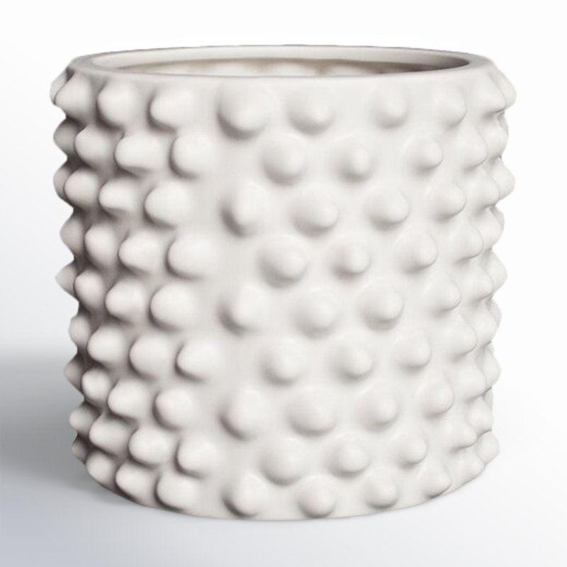 Pot de fleurs en céramique Cloudy, Brun, H 7,09 po x l 8,27 po x P 8,27 po