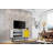 Liberty 43" Mid-Century Modern 3-Shelf TV Stand for TVs up to 43" in White and Yellow-1799682133