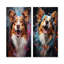 Papillon Prance - ensemble de 2 impressions sur toile de chien-102570883-102570880
