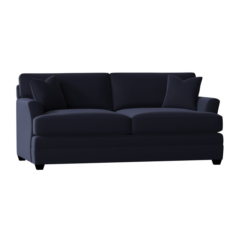 Harriss Upholstered 76'' Sofa, Canvas Navy Sunbrella® Canvas